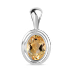 Citrin Anhänger, 925 Silber ca. 1.18 ct