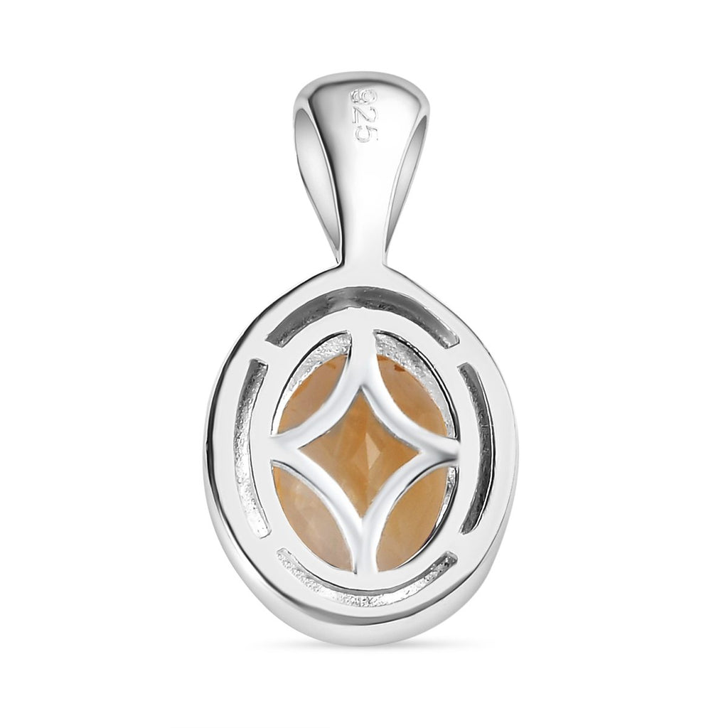 Citrin Anhänger, 925 Silber ca. 1.18 ct