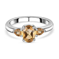 Citrin Ring, Edelstahl (Größe 16.00) ca. 1,12 ct