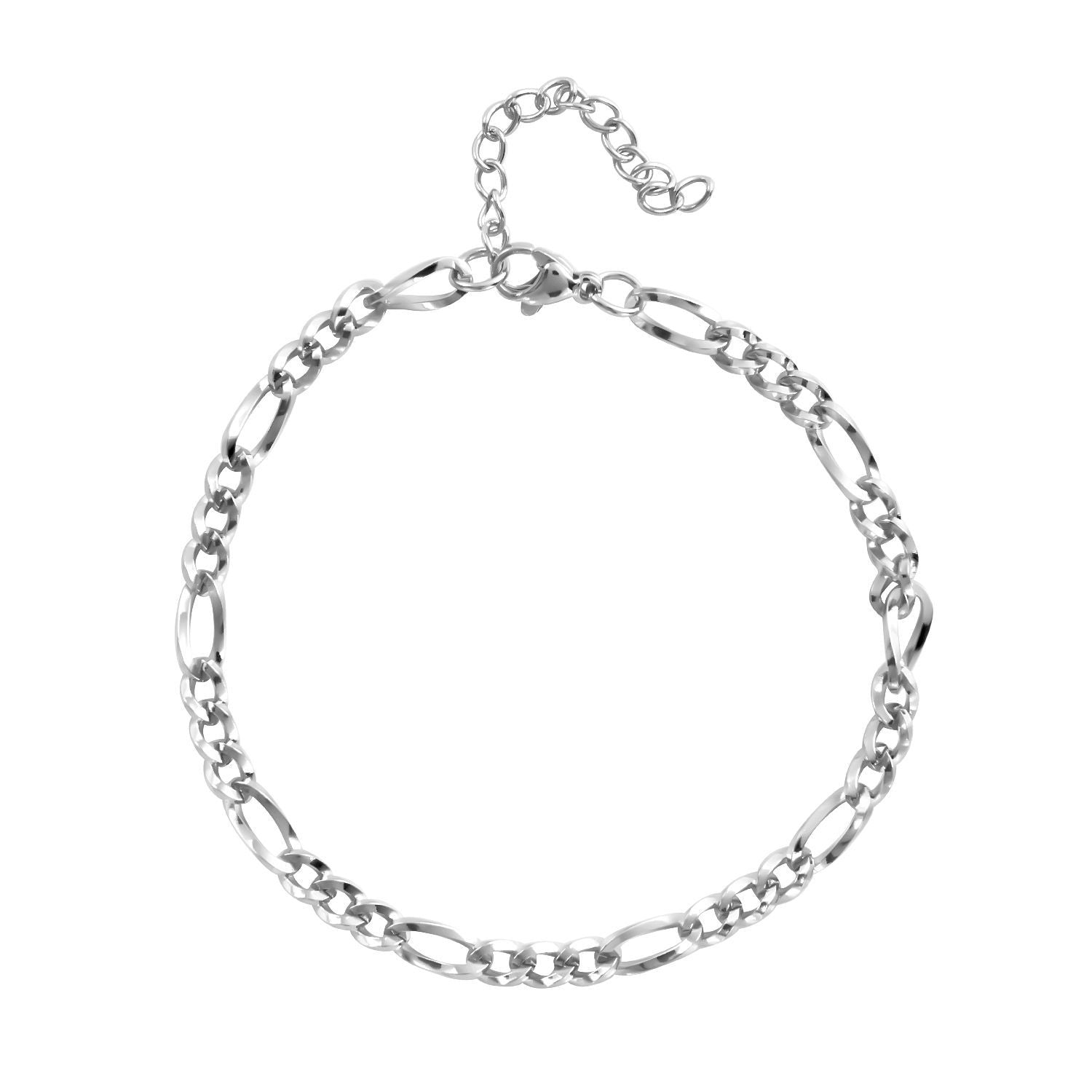 Figaro-Armband, ca. 19 cm, 316L Edelstahl