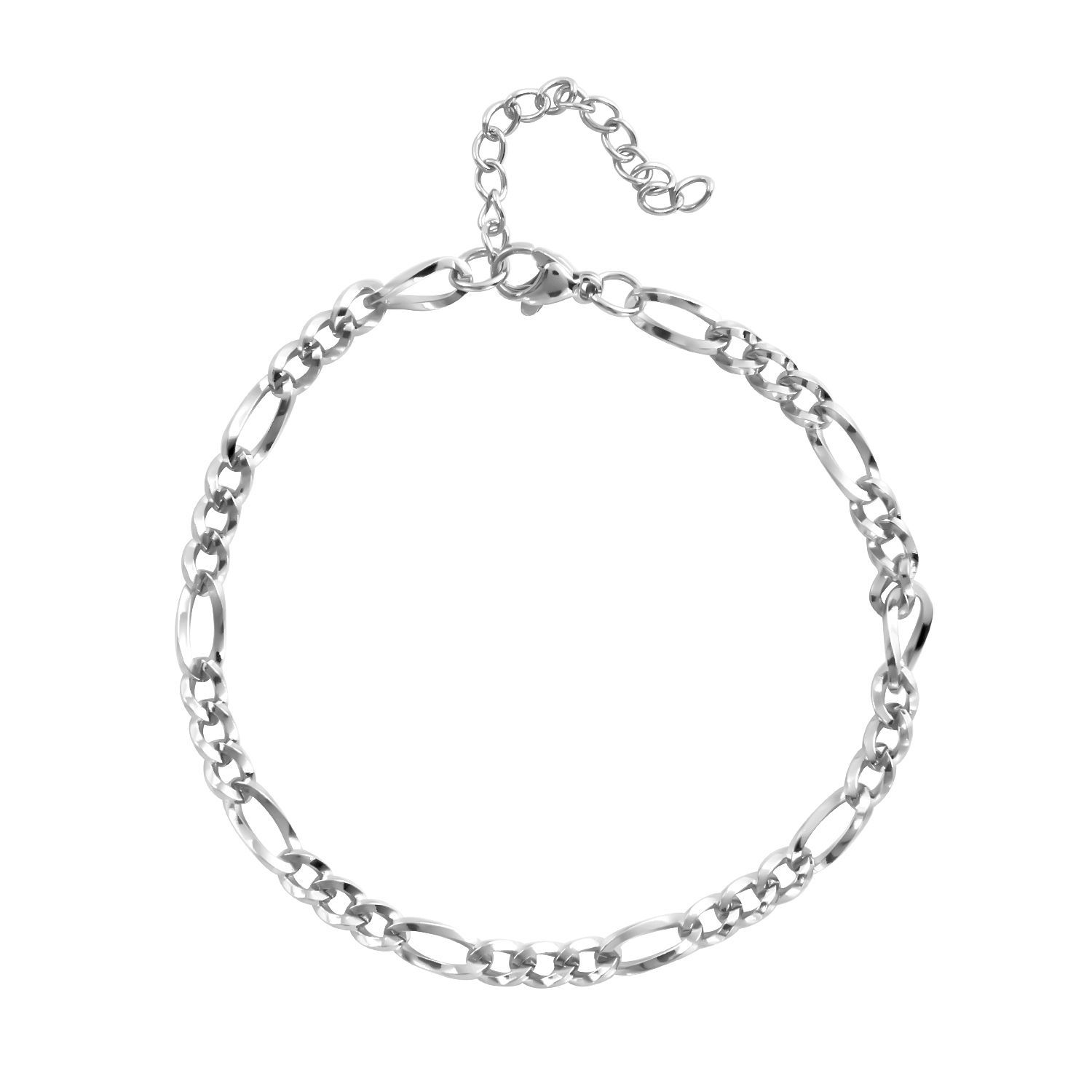 Figaro-Armband, ca. 19 cm, 316L Edelstahl