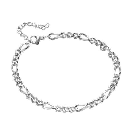 Figaro-Armband, ca. 19 cm, 316L Edelstahl
