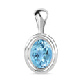 Himmelblauer Topas Anhänger, 925 Silber ca. 1.48 ct