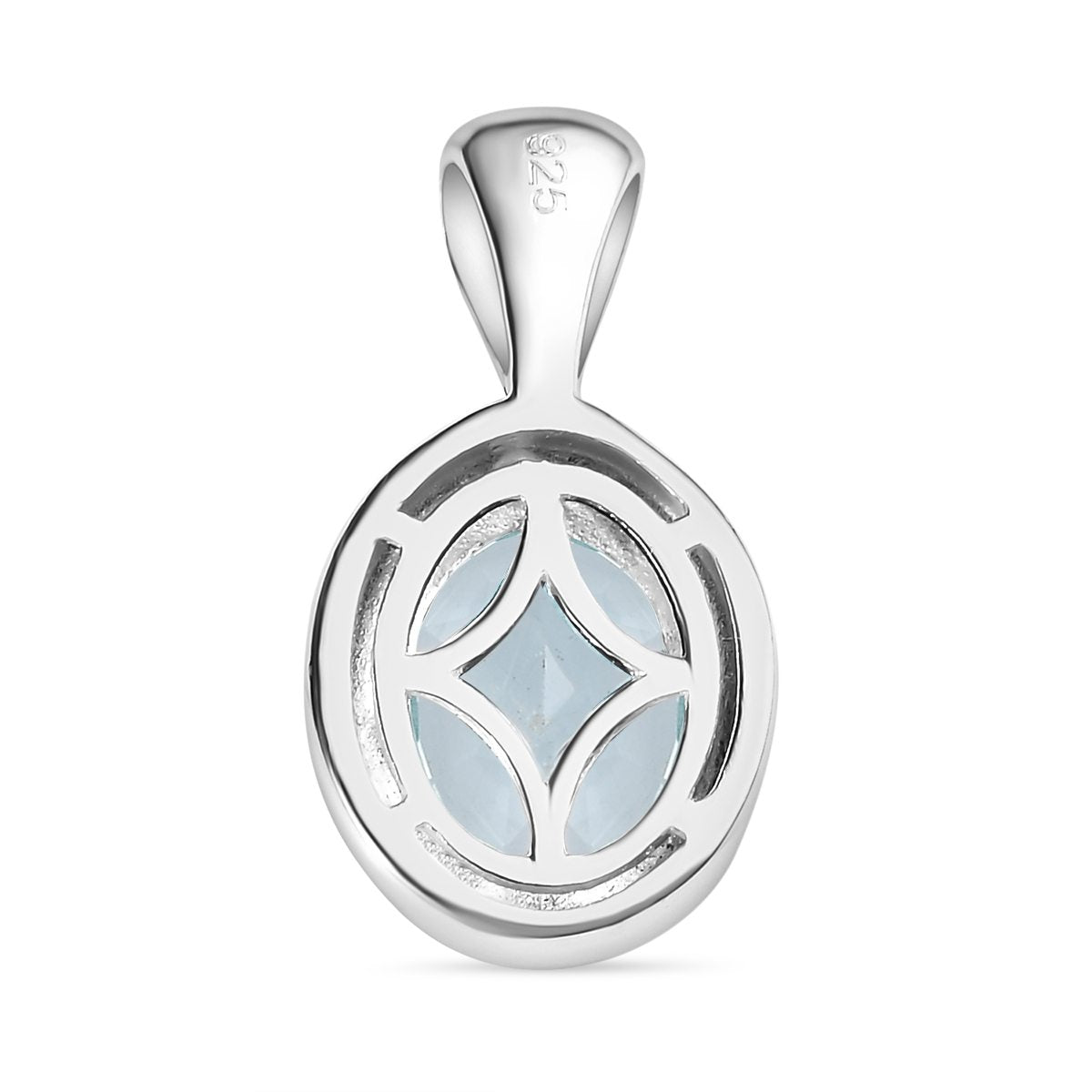 Himmelblauer Topas Anhänger, 925 Silber ca. 1.48 ct