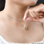 Natürlicher Peridot Anhänger, 925 Silber ca. 1.21 ct