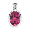 Rosa mystischer Topas Anhänger, 925 Silber platiniert ca. 10,73 ct