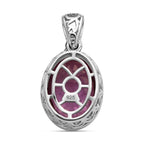 Rosa mystischer Topas Anhänger, 925 Silber platiniert ca. 10,73 ct