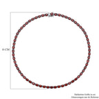 Mosambik Granat Halskette, ca. 45 cm, 925 Silber rhodiniert ca. 61,56 ct