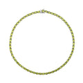 Zierlicher Peridot-Eternity-Choker-Halskette- 53,67 ct.