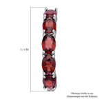 Mosambik Granat-Creolen, 925 Silber rhodiniert ca. 17.67 ct