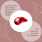Mosambik Granat-Creolen, 925 Silber rhodiniert ca. 17.67 ct