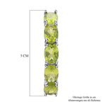 Natürliche Peridot-Creolen, 925 Silber rhodiniert ca. 15.22 ct