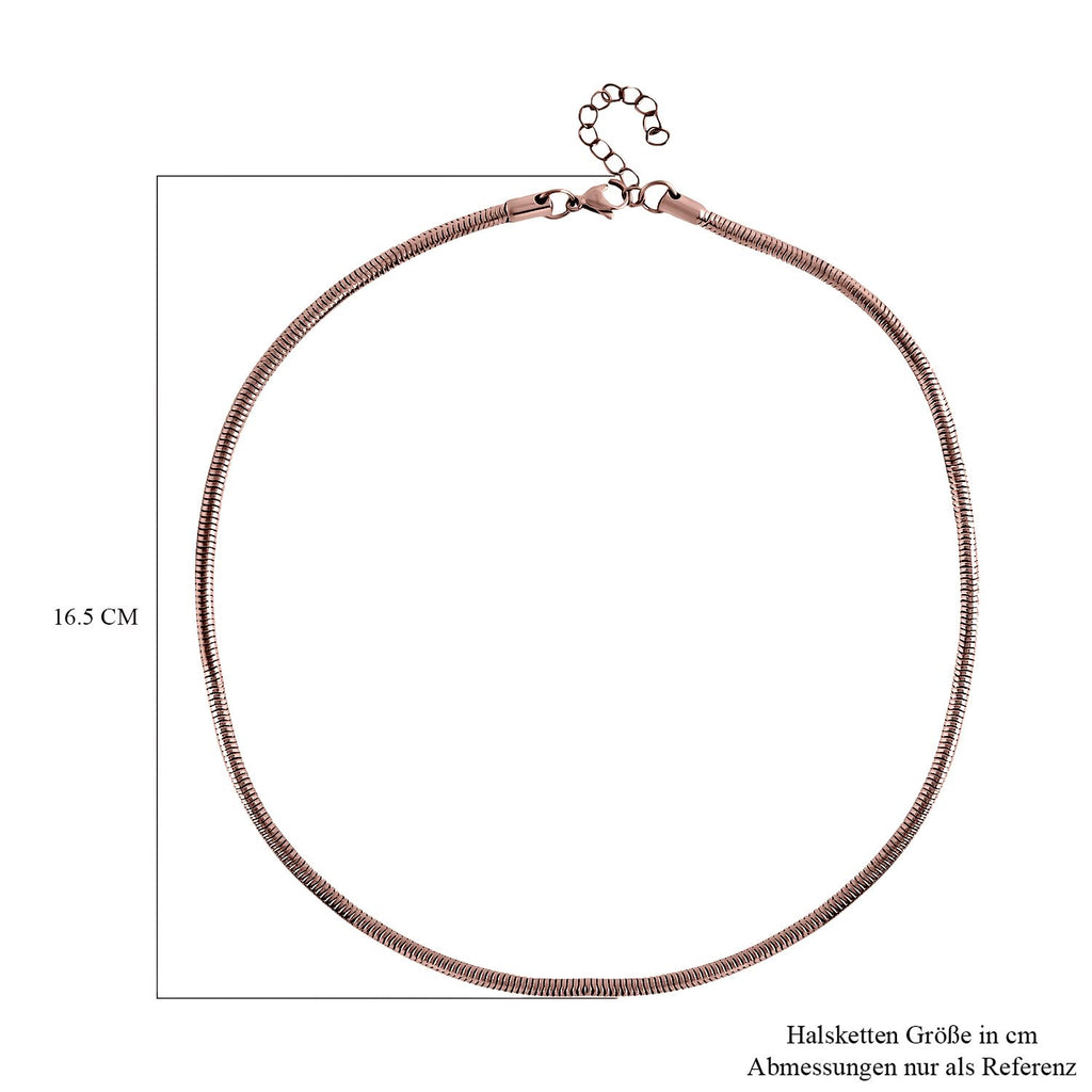 Designer Stil - Halskette, Roséfarbene Edelstahl, ca. 50 cm, ca. 16,80g
