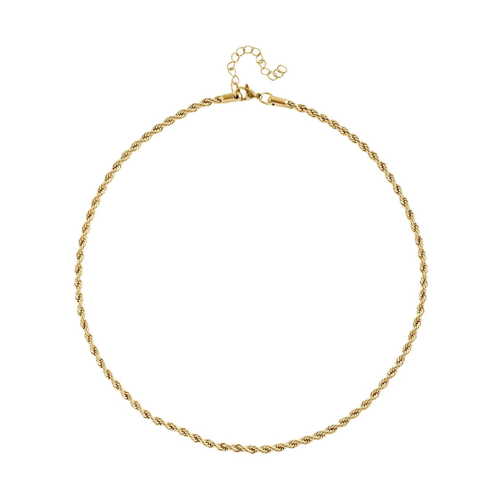 Goldfarbene Edelstahl Halskette, ca. 50 cm, ca. 19,50g