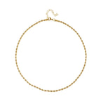 Goldfarbene Edelstahl Halskette, ca. 50 cm, ca. 19,50g