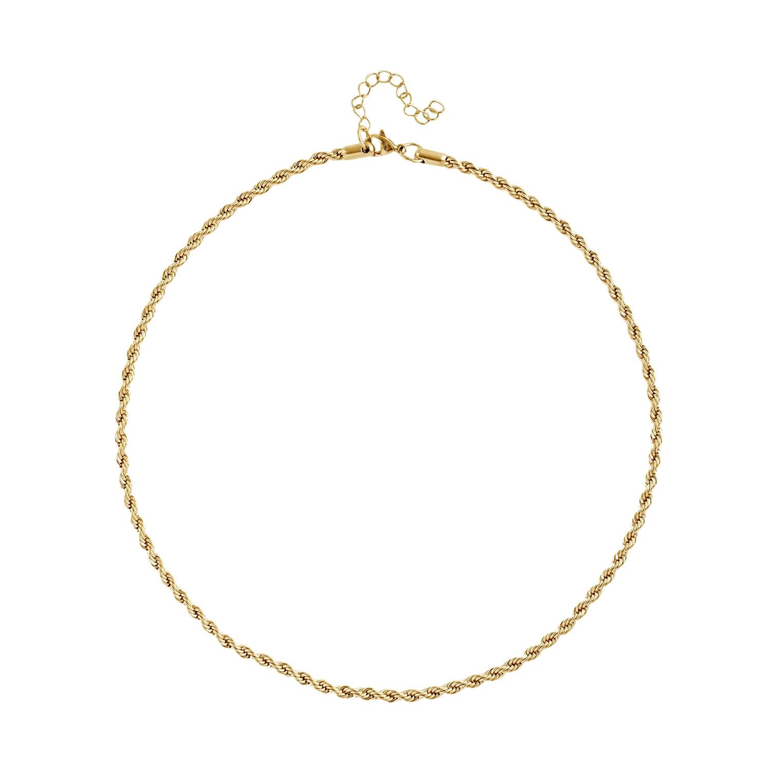 Goldfarbene Edelstahl Halskette, ca. 50 cm, ca. 19,50g