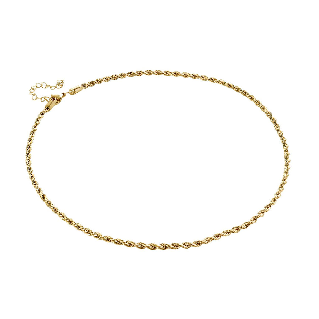Goldfarbene Edelstahl Halskette, ca. 50 cm, ca. 19,50g