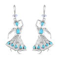 Sleeping Beauty Türkis Ohrringe - 2,71 ct.
