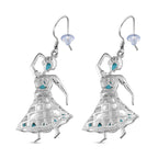 Sleeping Beauty Türkis Ohrringe, 925 Silber ca. 2.71 ct