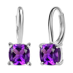 Afrikanische Amethyst Ohrringe, 925 Silber ca. 1.83 ct