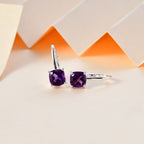 Afrikanische Amethyst Ohrringe, 925 Silber ca. 1.83 ct