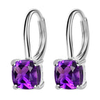 Afrikanische Amethyst Ohrringe, 925 Silber ca. 1.83 ct