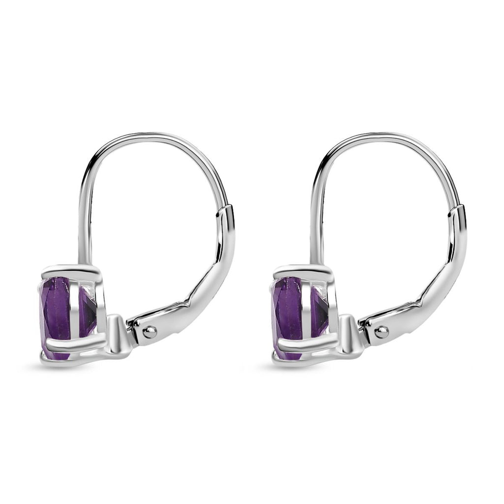 Afrikanische Amethyst Ohrringe, 925 Silber ca. 1.83 ct