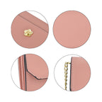 100% Echtleder Clutch mit RFID Schuz, 120 cm metall Riehmen, 20x12 cm, Rosa