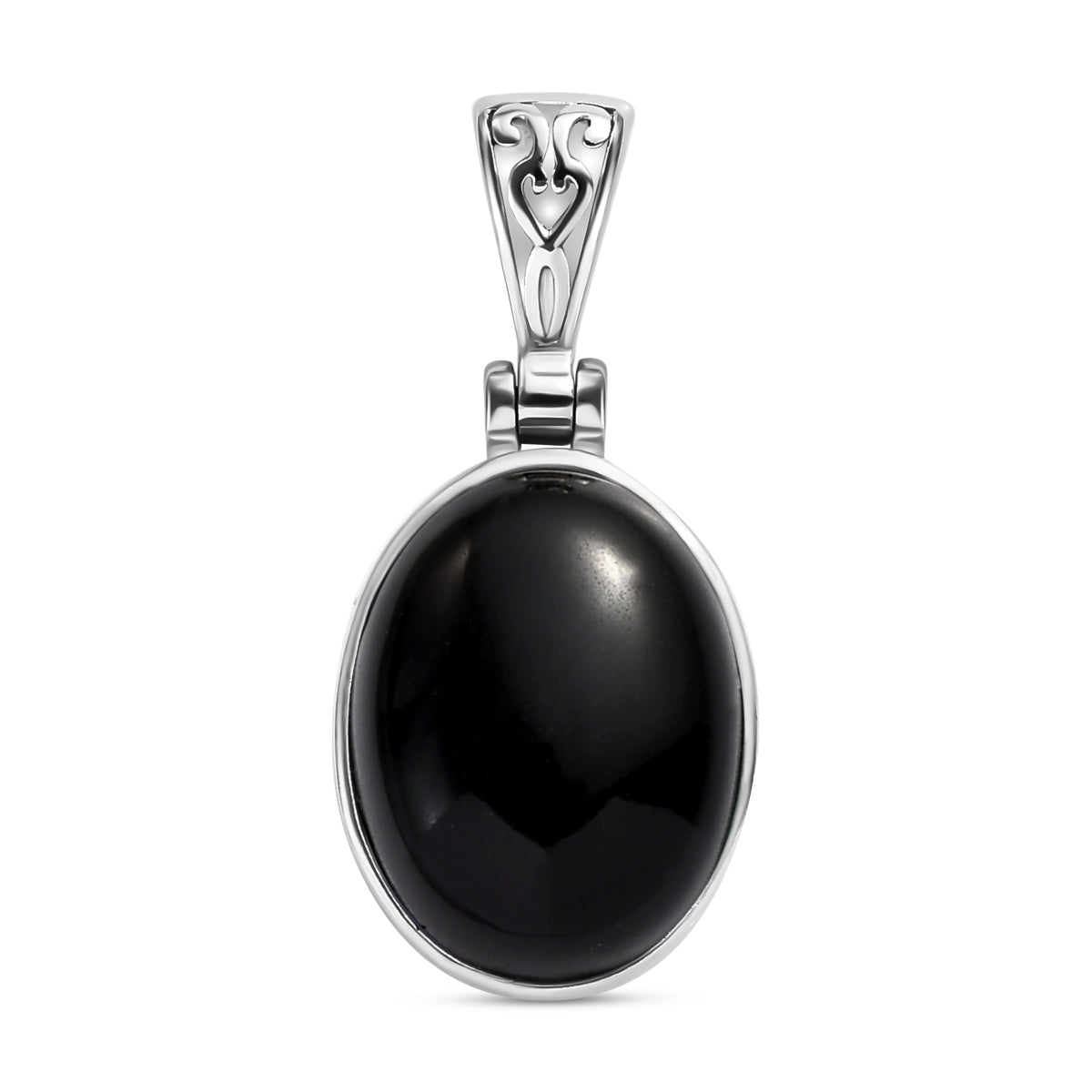 Schwarzer Onyx Anhänger, ca. 9.85 ct