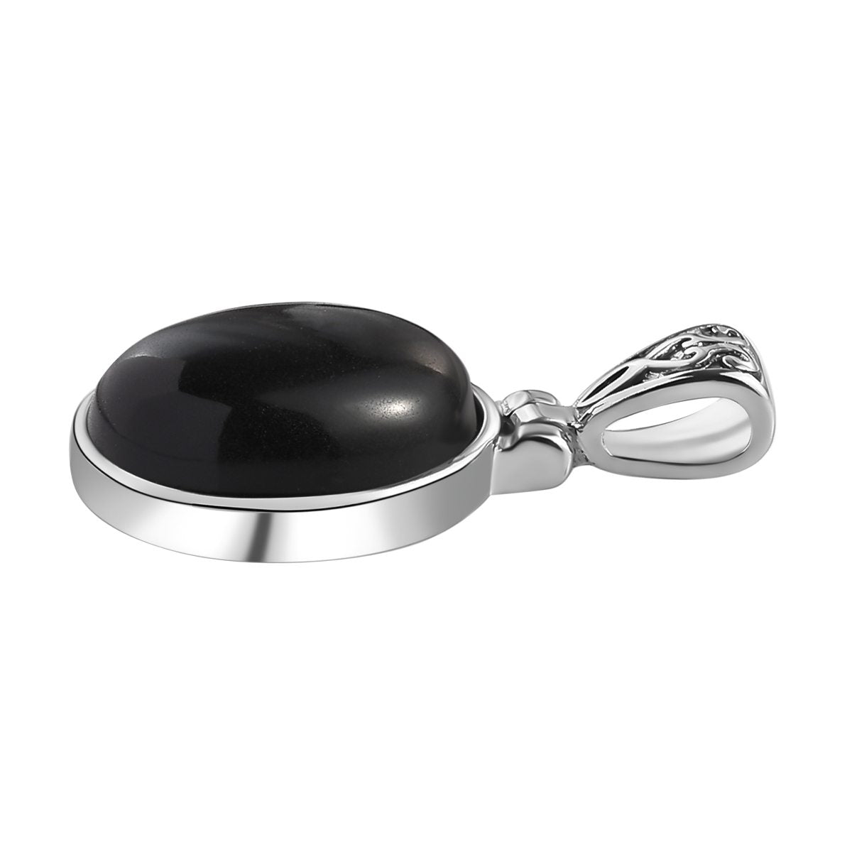 Schwarzer Onyx Anhänger, ca. 9.85 ct