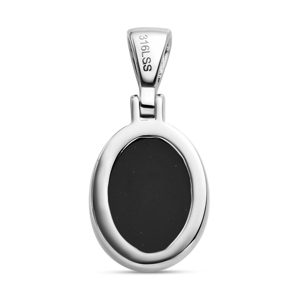 Schwarzer Onyx Anhänger, ca. 9.85 ct