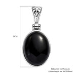 Schwarzer Onyx Anhänger, ca. 9.85 ct