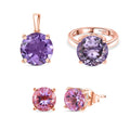D’Joy AA Rose De France Amethyst und Zirkon Schmuckset