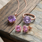 D’Joy AA Rose De France Amethyst und Zirkon Schmuckset