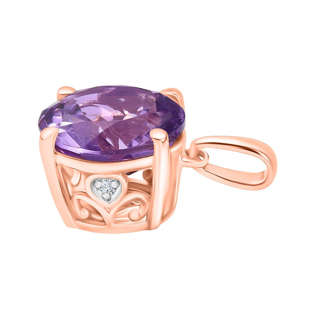 D’Joy AA Rose De France Amethyst und Zirkon Schmuckset