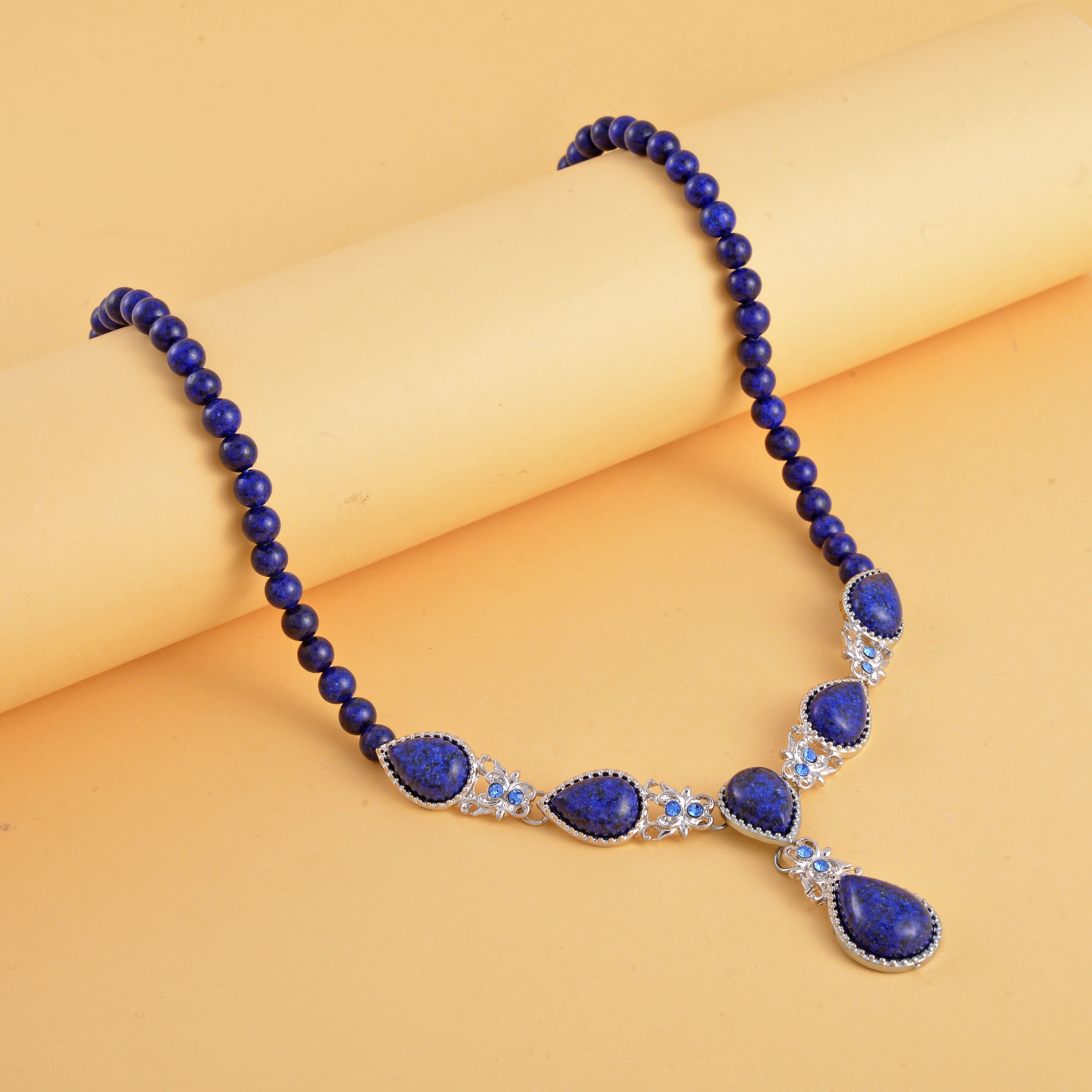 Lapislazuli Halskette, ca. 45 cm, ca. 164.00 ct