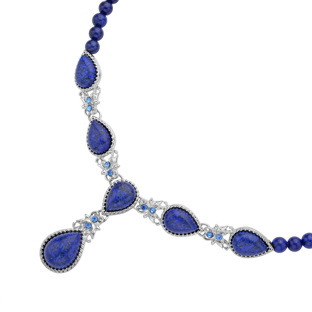 Lapislazuli Halskette, ca. 45 cm, ca. 164.00 ct