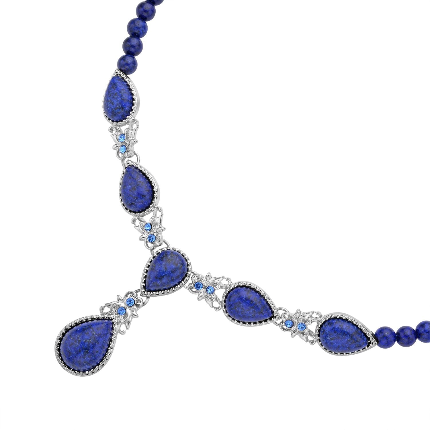 Lapislazuli Halskette, ca. 45 cm, ca. 164.00 ct