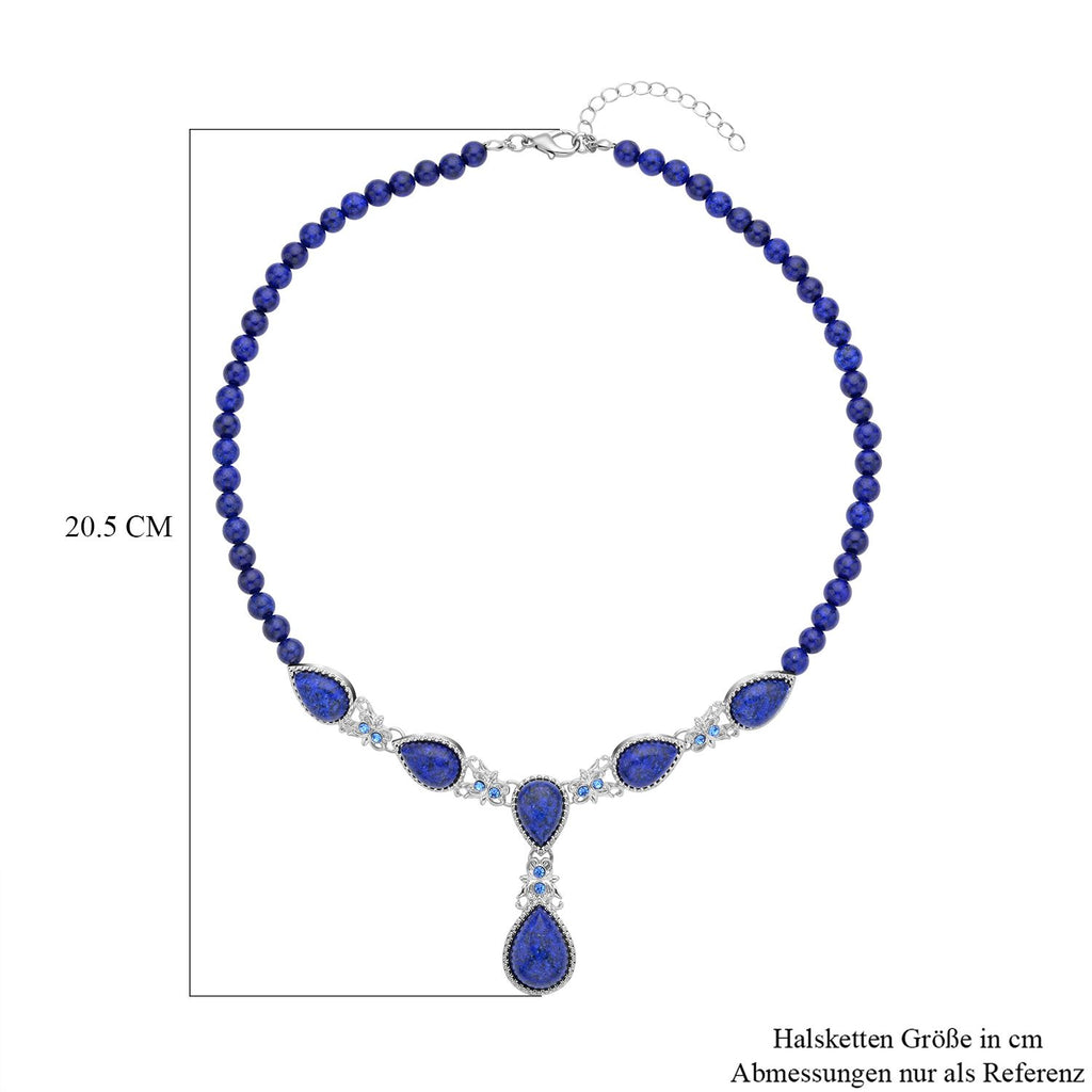 Lapislazuli Halskette, ca. 45 cm, ca. 164.00 ct