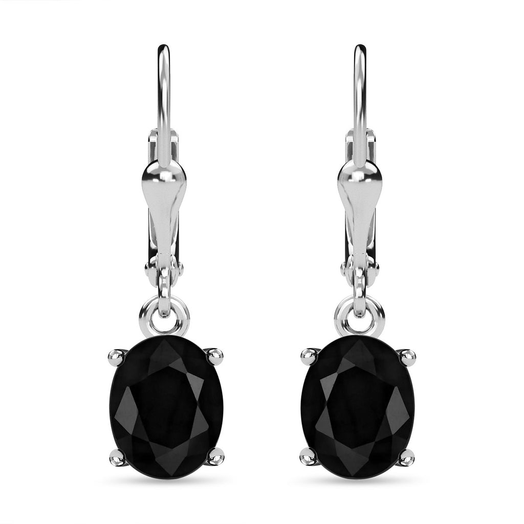 Elite Schungit Ohrringe, 925 Silber platiniert ca. 2.29 ct