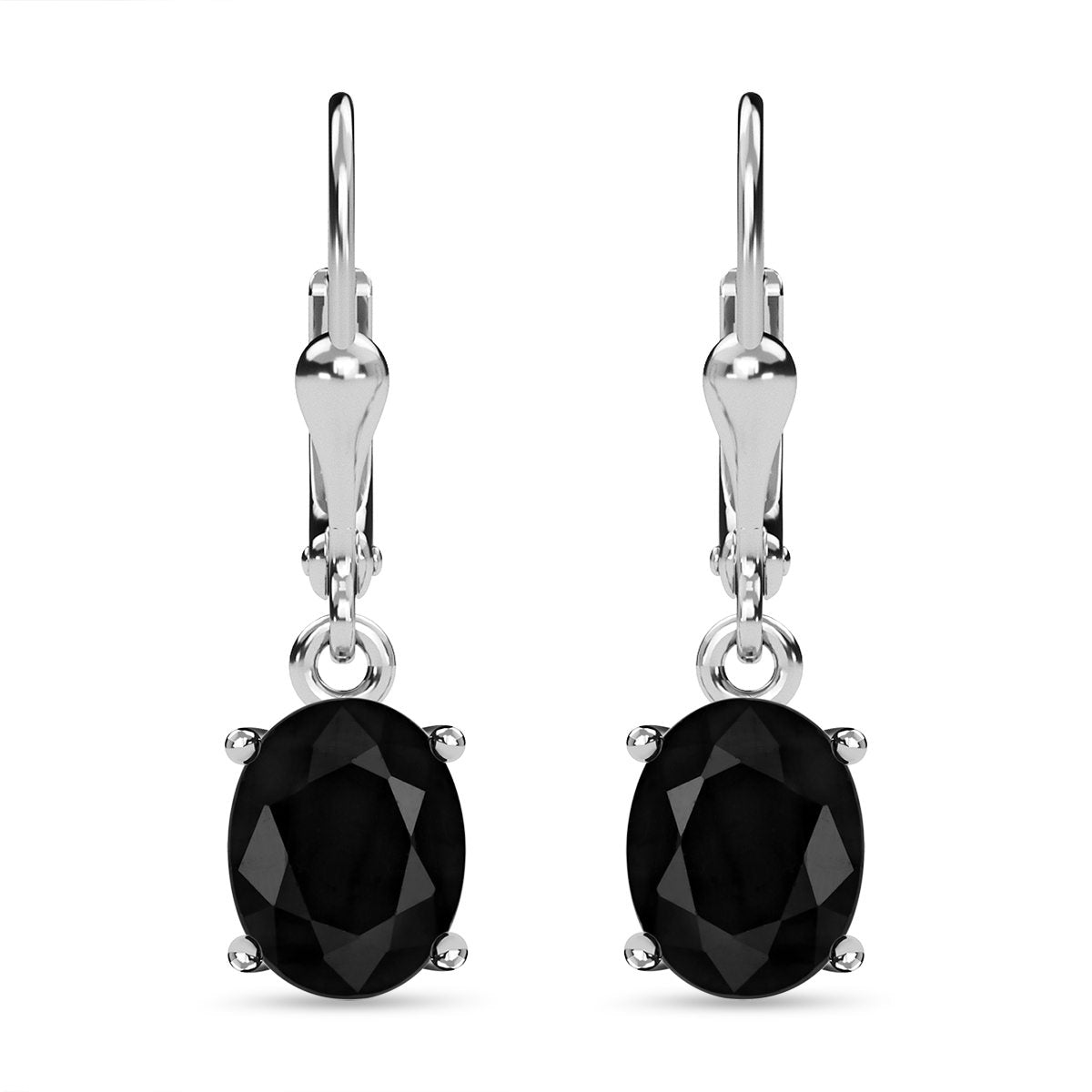 Elite Schungit Ohrringe, 925 Silber platiniert ca. 2.29 ct
