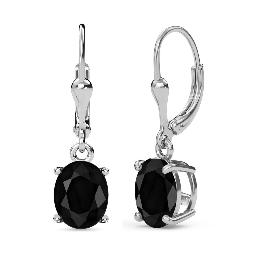 Elite Schungit Ohrringe, 925 Silber platiniert ca. 2.29 ct