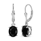 Elite Schungit Ohrringe, 925 Silber platiniert ca. 2.29 ct