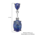 Lapislazuli Ohrringe, silberfarben ca. 25.00 ct