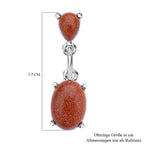 Gold Sandstein Ohrringe, silberfarben ca. 25,00 ct