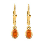 Salamanca Feueropal Ohrringe, 925 Silber vergoldet ca. 0.62 ct