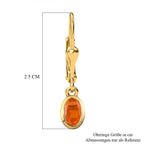 Salamanca Feueropal Ohrringe, 925 Silber vergoldet ca. 0.62 ct
