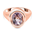 Rosa Amethyst Ring, Messing rosévergoldet (Größe 16.00) ca. 3,25 ct
