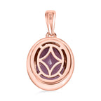 Rosa Amethyst Anhänger, Messing rosévergoldet, ca. 3.25 ct