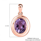 Rosa Amethyst Anhänger, Messing rosévergoldet, ca. 3.25 ct